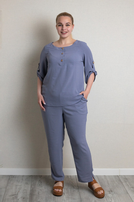 Легкий літній костюм КЛ-197 сірий